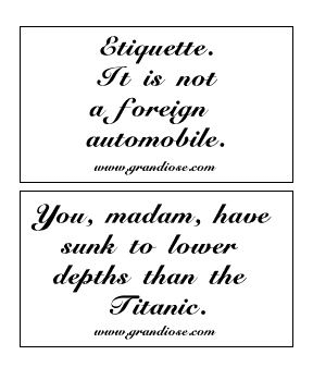 Picture: Manners Cards